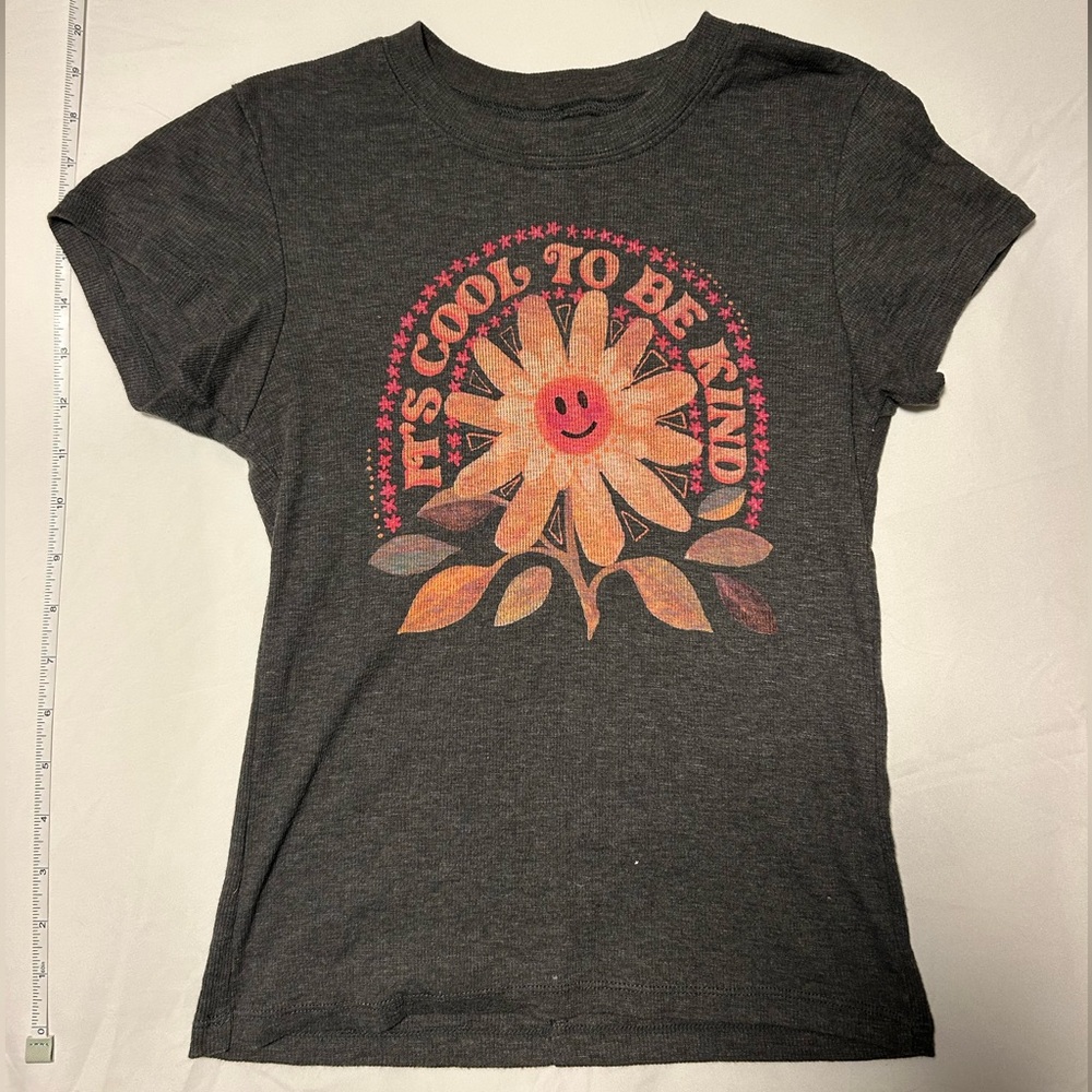 Natural Life Charcoal tee with Colorful Graphic